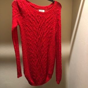 💕3 for $12 SO long sleeve red sweater tunic